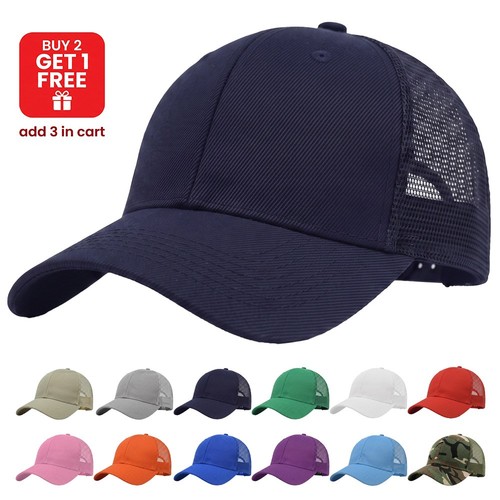 Trucker hat mesh back snapback - back,